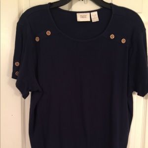 Baxter & Wells lg navy top